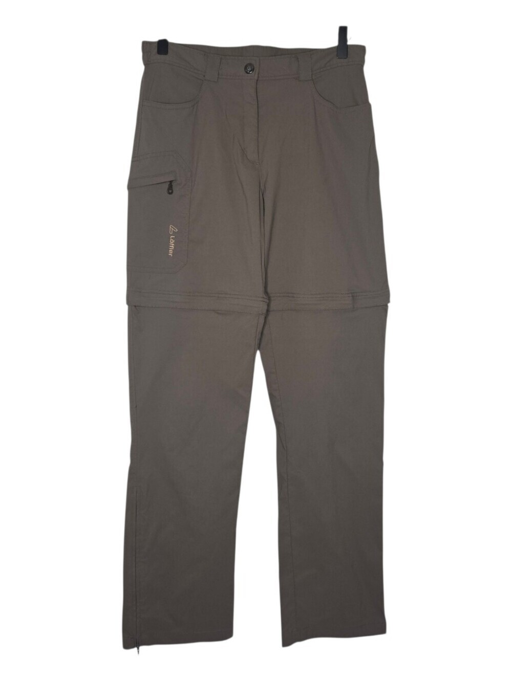 Loffler Womens Gray Outdoor Hiking Climbing Trekking Zip Off CSL Pants Small 38